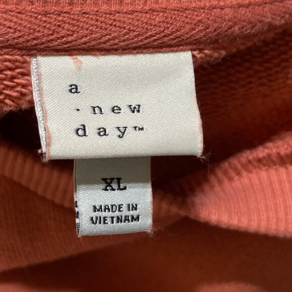 A New Day Sweatshirt Puff Sleeve Peach Size XL Extra Large (READ) - Picture 4 of 7